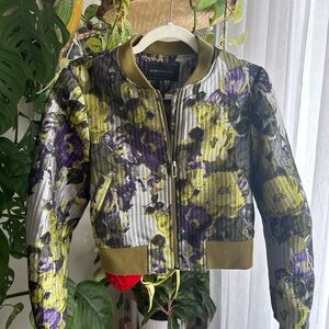 Bcbgmaxazria Colin Jacquard Bomber Jacket Xxs